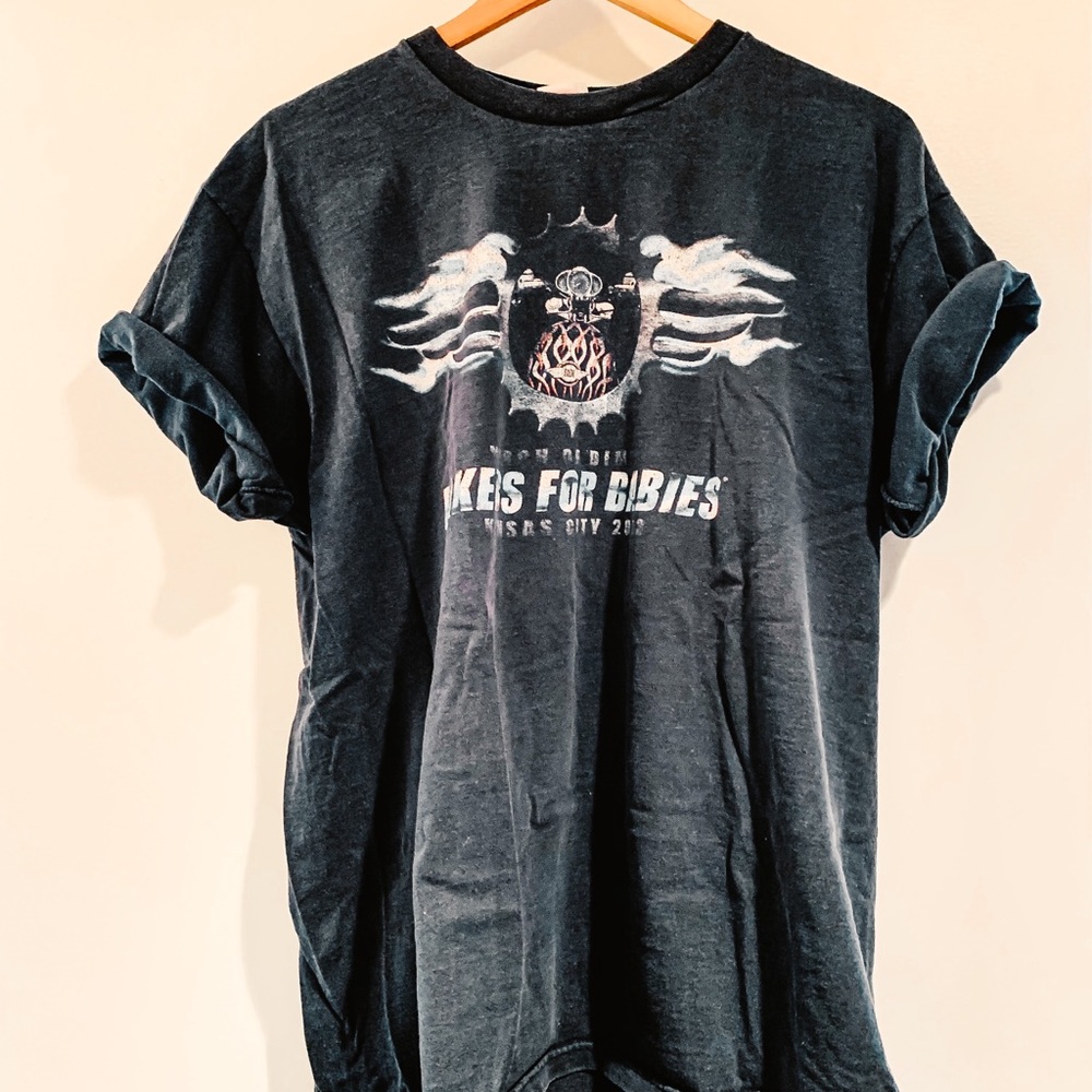 • graphic biker tee • - Picture 1 of 4